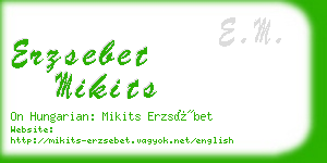 erzsebet mikits business card